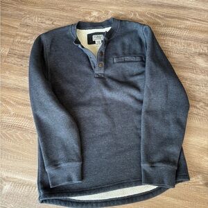L.L. Bean Men's Charcoal Crewneck Thermal Henley